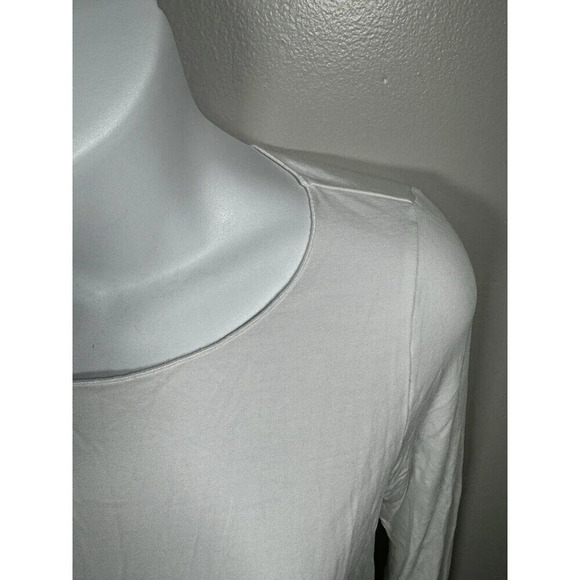 Majestic Paris Neiman Marcus Womens Soft Touch Long-Sleeve Top Sz 4 US Lg White - Picture 3 of 7